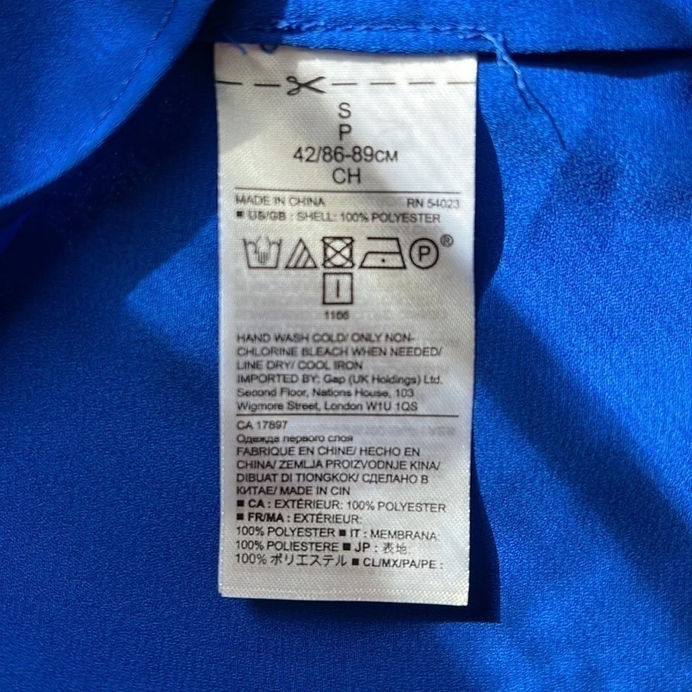 Banana Republic Blue Puff Sleeve Tunic Size Small